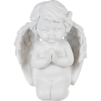 Anděl klečící - figurka z polyresinu, barva bílá