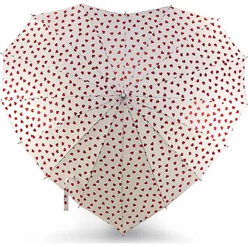 Deštník Fulton Fulton dámský holový deštník Heart 1 RED HEARTS L909 | Doprava zdarma + doprava zdarma do 48 hodin