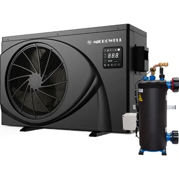 Tepelné čerpadlo MICROWELL bazénové tepelné čerpadlo HP 900 BLACK Inverter 9,0kW SPLIT