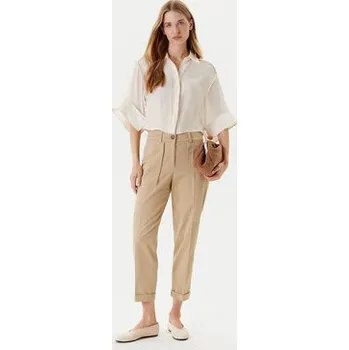 Dámské kalhoty United Colors Of Benetton Kalhoty z materiálu 4MVNDF08E Béžová Regular Fit 42