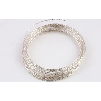 Korálek Kroucený drát z čisté mědi 0,7mm stříbrný