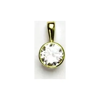 Přívěsek Zlatý přívěsek čirý zirkon - P1050 - žluté zlato (Přívěsek ze žlutého zlata se zirkonem)
