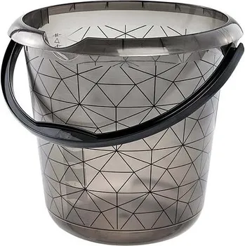 kbelík KBELÍK DEKOROVANÝ,30X28CM KŘYŠŤÁLOVÁ ŠEDÁ 10L