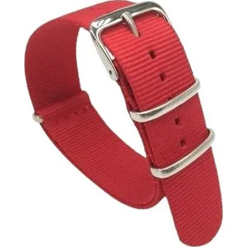Řemínek na hodinky Nylonový řemínek Ricardo, červený, NATO