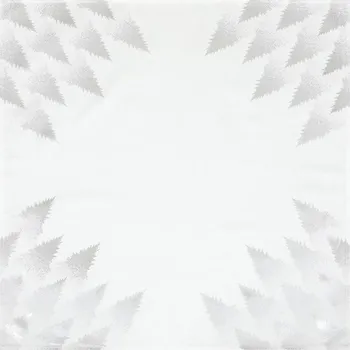 ubrus Ubrus šedý - stříbrné stromky v rozích, 100% polyester, 80 x 80 cm