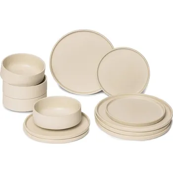 Sada nádobí 12dílná sada krémového kameninového nádobí Bonami Selection Malia ID_1435339