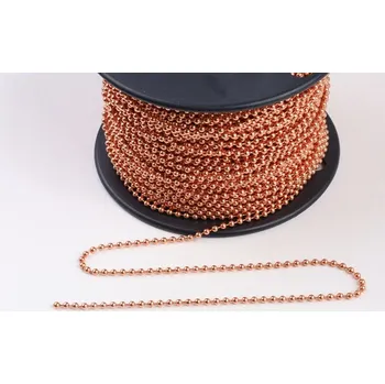 Korálek Kuličkový řetízek čístá měď 2,4mm (1m)