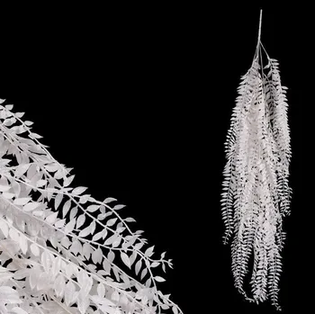 umělá květina Sleziník - umělý převis, barva bílá se třpytkami