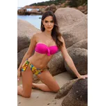 Tmavě růžové vzorované push-up bikiny Aruba -38/W kolor 17A Velikost: 40
