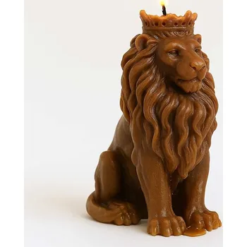Svíčka Vonná svíčka Lev | 80 g | Svíčkománie3D | Barva: Hnědá