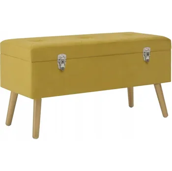 Lavice s úložným prostorem VidaXL 80 x 42 x 34 cm, žlutá