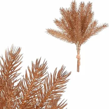 umělá květina Smrk - umělá větev, zápich, zlatá, cena za svazek (4 ks)