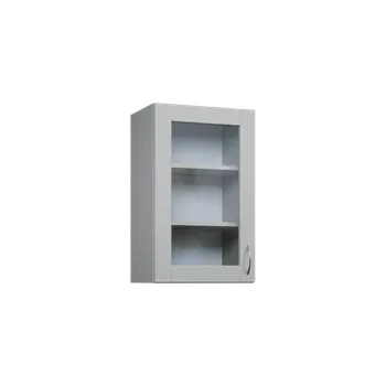 Koupelnový nábytek KH - 45S horní skříňka, 1-dveřová, prosklená, levá, 730x450x300, šedá
