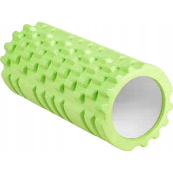 Pěnový válec Masážní válec s výstupky Coolmed 33 cm x 14 cm stříbrný