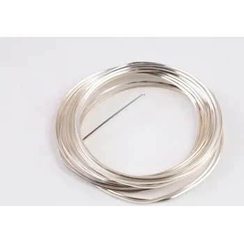 Korálek Hranatý drát z čisté mědi 0,7mm stříbrný