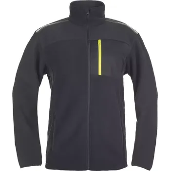 EMERTON STR fleece bunda černá/žlutá - v. XXL