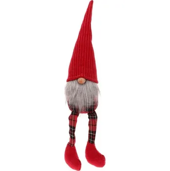 Skřítek - látková figurka, se svítícím nosem, červená