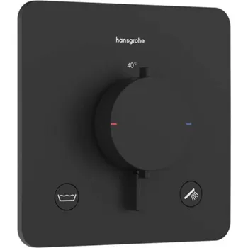 Vodovodní baterie HANSGROHE - Ecostat Comfort Q Termostatická baterie pod omítku, pro 2 spotřebiče, matná černá 33717670