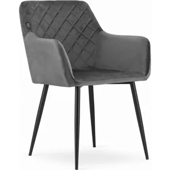 Sametová židle Copenhagen šedá