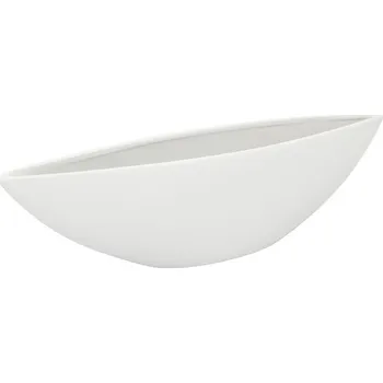 Váza Váza keramická nízká - tvar loďky, bílá