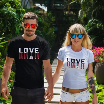 Love Forever - Pánské tričko Barva: 40 - Purpurová, Velikost: M