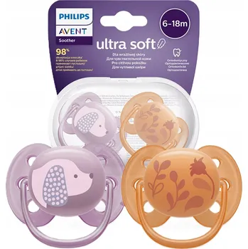 dudlíky Philips Avent Ortodontický Dudlík Ultra Soft 6-18měsíc 2 ks SCF091/18
