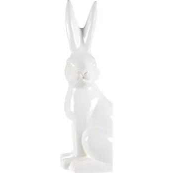Velikonoční dekorace Zajíc keramický - malý, barva bílá