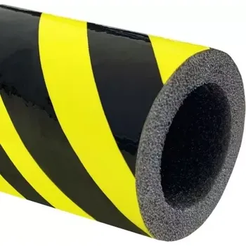 Výstražná páska Černo-žlutá pěnová výstražná ochrana rohů stěn, sloupků, konstrukcí a strojních zařízení PI-0 - průměr 5 cm, délka 100 cm
