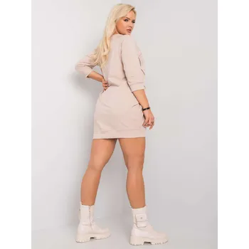 Dámské šaty Šaty RV SK 6847.59P béžová jedna velikost