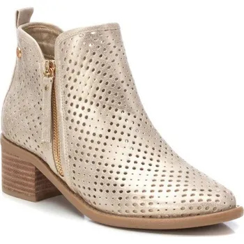 Dámská zimní obuv Ažurové zlaté kotníkové boty XTI® zlatá 38