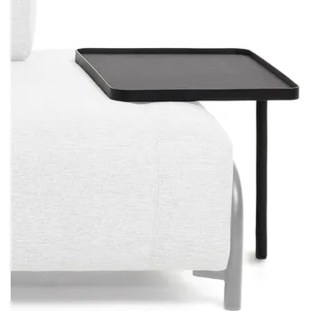 Toaletní stolek Velký černý kovový odkládací stolek Kave Home Compo 54 x 40 cm