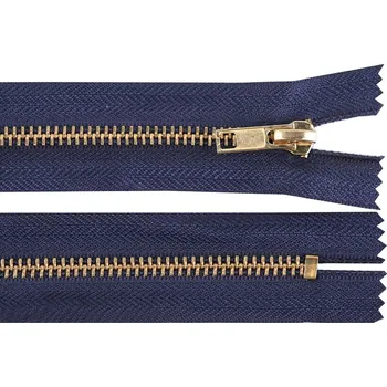 Zip Kovový zip No 5 délka 10 cm (jeansový) - 330 modrá tmavá