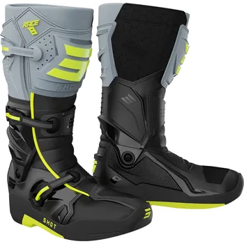 Moto obuv Boty na motorku Shot Race 8 černo-šedo-fluo žluté 45