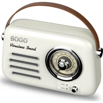 Radiopřijímač SOGO SS-8640 RETRO BÉŽOVÉ rádio s bt reproduktorem