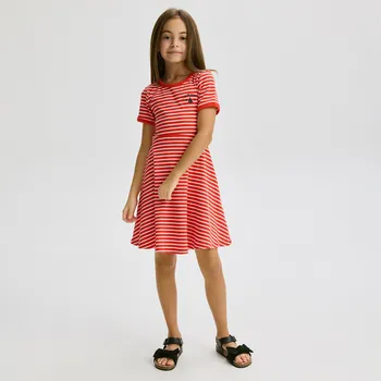 Dívčí šaty Reserved - Proužkované šaty - červená - 580EX-33X - 580EX-33X-116