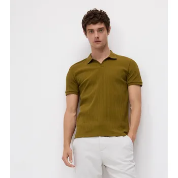 Reserved - Polokošile střihu slim - olivová - 756EC-91X - 756EC-91X-XXL