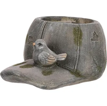 Obal na květináč Obal na květiny - magnesium, kšiltovka, barva šedá