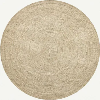 Koberec Ručně vázaný kusový koberec Mira J 16 Natural kruh, 80x80 (průměr) kruh, béžová, chodba / předsíň, Diamond Carpets India - 1 rok na vrácení + DOPRAVA ZDARMA k Vám i zpět