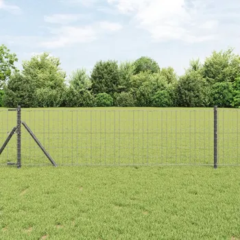 Plot zahrada-XL Euro plot s 13 sloupky 0.4x25 m pozinkovaná ocel šedá 3350411