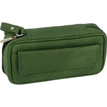 Čistič dýmky KRCZ Pouzdro na 2 dýmky etue koženka, zelené