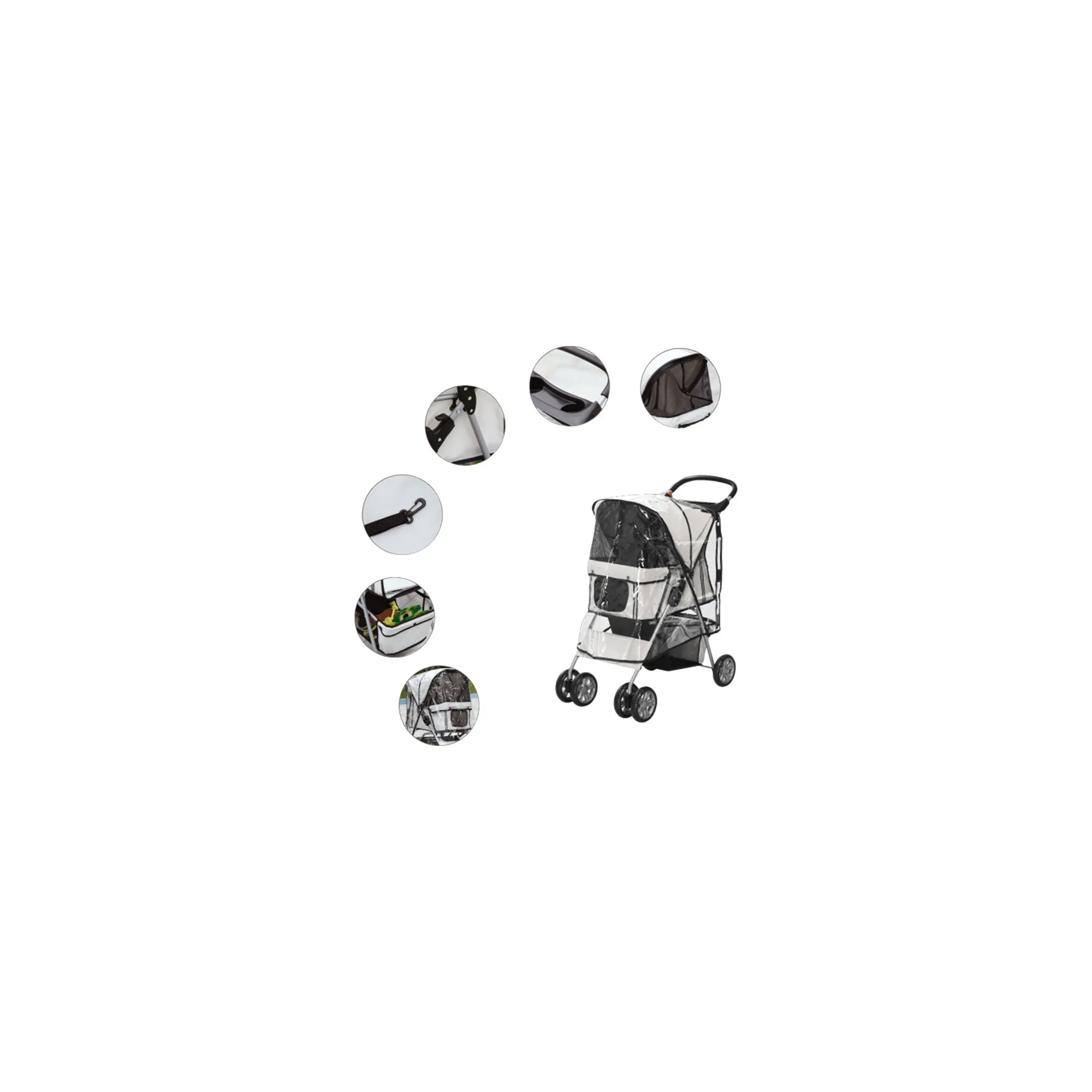 Fotografie 5 - Kočárek pro psa PawHut D00-058V01GY