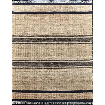 Koberec Ručně vázaný kusový koberec Agra Bridge HL 76 Natural Black, 140x200, béžová, chodba / předsíň, Diamond Carpets India - 1 rok na vrácení + DOPRAVA ZDARMA k Vám i zpět