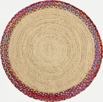 Koberec Ručně vázaný kusový koberec Lorne J 33 Natural kruh, 80x80 (průměr) kruh, vícebarevná, chodba / předsíň, Diamond Carpets India - 1 rok na vrácení + DOPRAVA ZDARMA k Vám i zpět