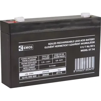 Dětské šlapadlo Akumulátor 6V / 7Ah - HECHT 561810030 (Bezúdržbový olověný akumulátor pro autíčka. Napětí 6 V, kapacita 7 Ah. Určeno pro HECHT BMWX6.)