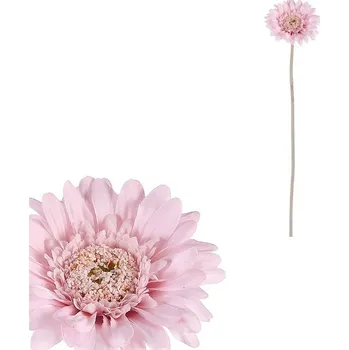 umělá květina Gerbera - umělý květ na stonku, růžový
