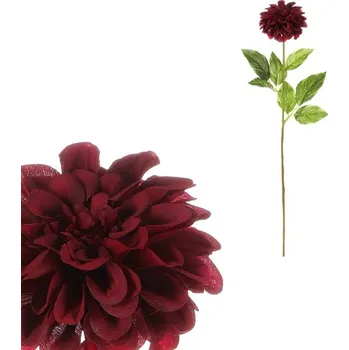 umělá květina Jiřina - umělá řezaná květina, tmavě červená