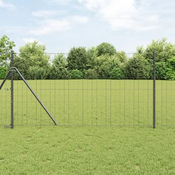 Plot zahrada-XL Euro plot s 7 sloupky 1x10 m pozinkovaná ocel šedá 3350388
