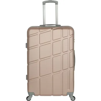 Cestovní plastový kufr zlatorůžový - Ormi Sofron M růžová