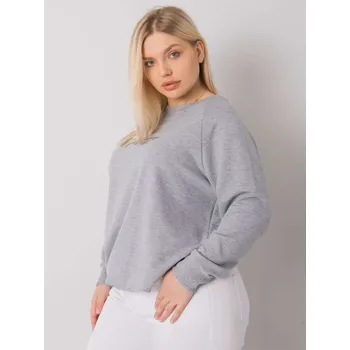 Dámská mikina RELEVANCE Mikina Plus Size -RV-BL-7162.12P Barva: Šedá, Velikost: UNI