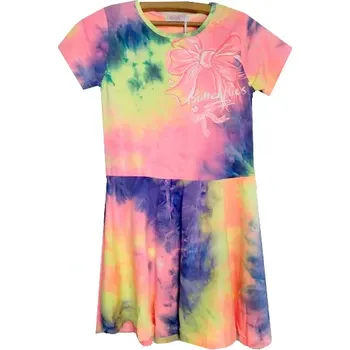 Dívčí šaty Dívčí šaty KUGO MS7114 vícebarevné vel.116,122,128,134,146